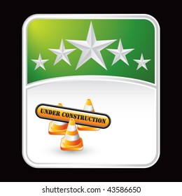fondo de estrella verde de cono de construcción
