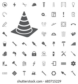 Construction Cone Icon isolated on white background