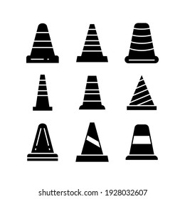 construction cone icon or logo isolated sign symbol vector illustration - Collection of high quality black style vector icons
