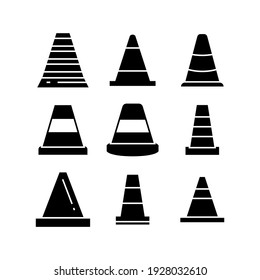 construction cone icon or logo isolated sign symbol vector illustration - Collection of high quality black style vector icons
