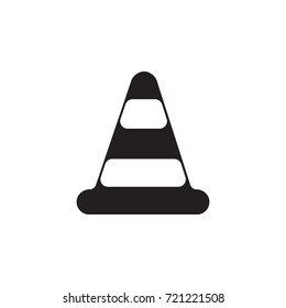 Construction Cone Icon on the white background