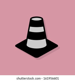 Construction Cone icon or sign, vector illustration
