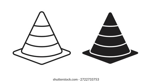 Construction cone icon symbol. Vector EPS 10. line and glyph icon