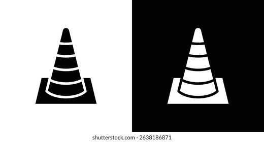 Construction cone icon symbols. Vector illustration.