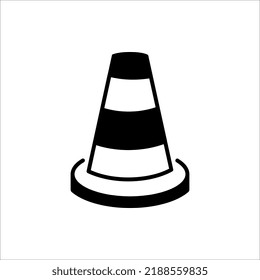 Icono de cono de construcción, diseño de ilustración vectorial.