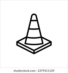 Construction cone icon, vector illustration design. isolated on white background