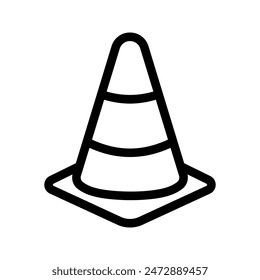 Icono de cono de construcción, diseño de Ilustración vectorial. Herramientas colección color editable