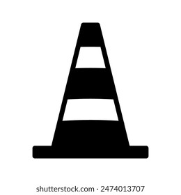 Construction cone icon, vector illustration design. Tools collection color editable
