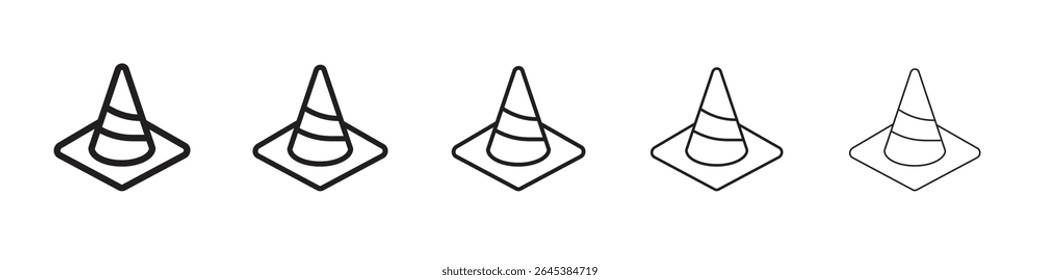 Construction cone icon vector illustration isolated