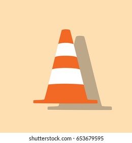 Construction cone icon, vector illustration design. Tools collection.