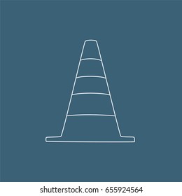 Construction cone icon, vector illustration design. Tools collection.