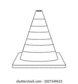 construction cone isolated icon