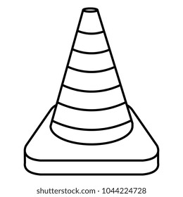 construction cone isolated icon
