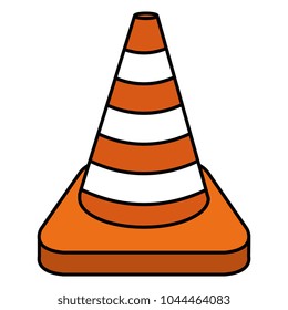 construction cone isolated icon