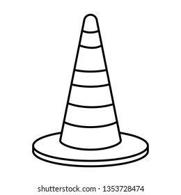 construction cone isolated icon