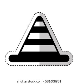 construction cone isolated icon