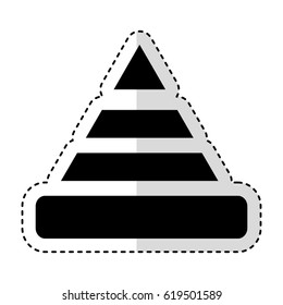 construction cone isolated icon