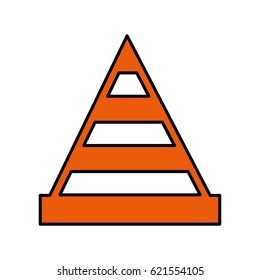 construction cone isolated icon