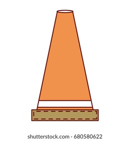 construction cone isolated icon