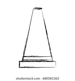 construction cone isolated icon