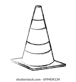 construction cone isolated icon