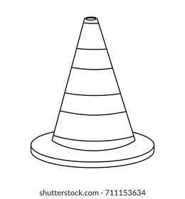 construction cone isolated icon
