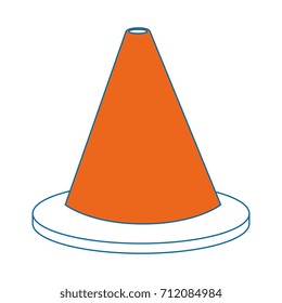 construction cone isolated icon