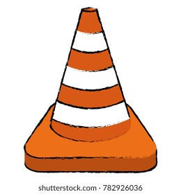 construction cone isolated icon