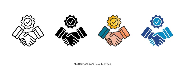 Conjunto de ícones do contrato de construção Coleção de estilos múltiplos