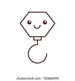 construction crane hook kawaii character