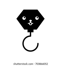 construction crane hook kawaii character