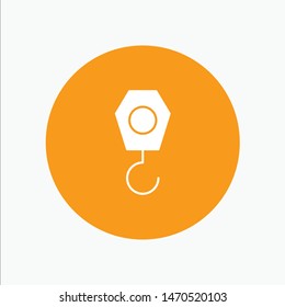 Construction, Crane, Hook. Vector Icon Template background