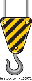 Construction crane hook vector illustration