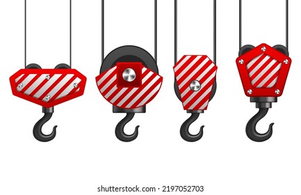 Construction crane hook. Vector illustration