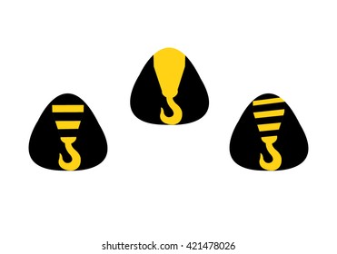 Construction crane hook. Vector illustration.