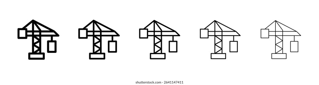 Construction crane icon concept. graphic design, logo, Web, UI.