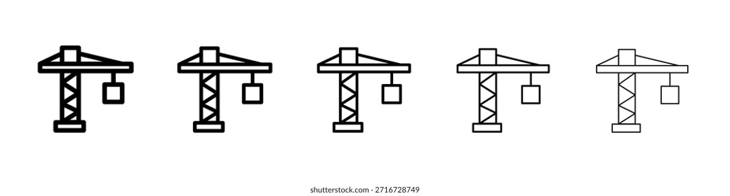 Diseño del icono de la grúa de la construcción, logotipo, App, UI. Ilustración vectorial, EPS