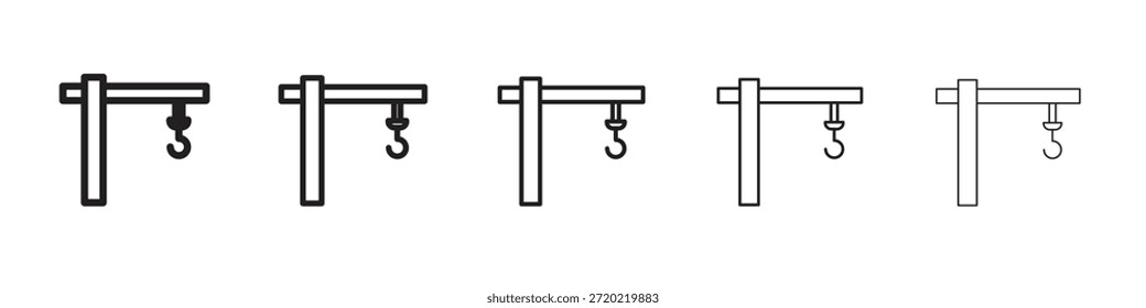 Design de ícone de guindaste de construção, logotipo, aplicativo, IU. Ilustração vetorial, EPS
