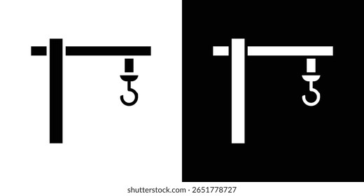 Baukran-Symbol eines flachen Stilvektors