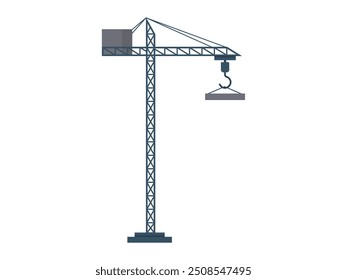 Construction crane icon illustrating building, infrastructure, and industrial development concepts.