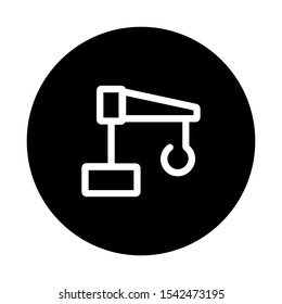 construction crane icon illustration isolated vector sign symbol