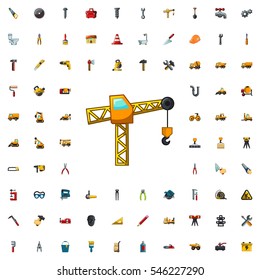 construction crane icon illustration isolated vector sign symbol