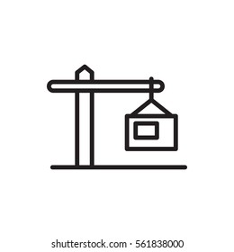 construction  crane icon illustration isolated vector sign symbol