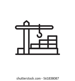 construction  crane icon illustration isolated vector sign symbol
