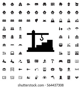 construction  crane icon illustration isolated vector sign symbol