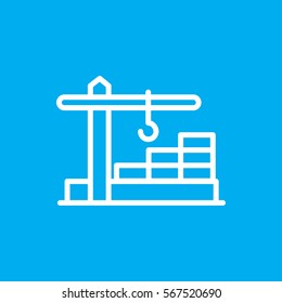construction  crane icon illustration isolated vector sign symbol