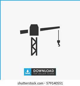 construction crane icon illustration isolated vector sign symbol