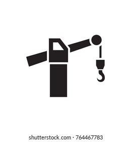 construction crane icon illustration isolated vector sign symbol