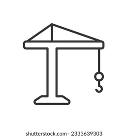 Construction crane icon - industry, tower icon