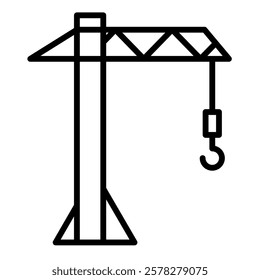 Construction Crane icon line vector illustration